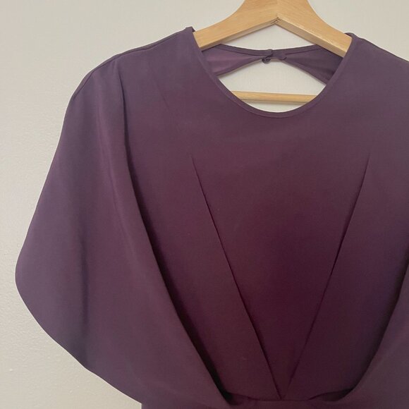 Reiss Plum Open-Back Cocktail Dress | Size 0 - Picture 3 of 6